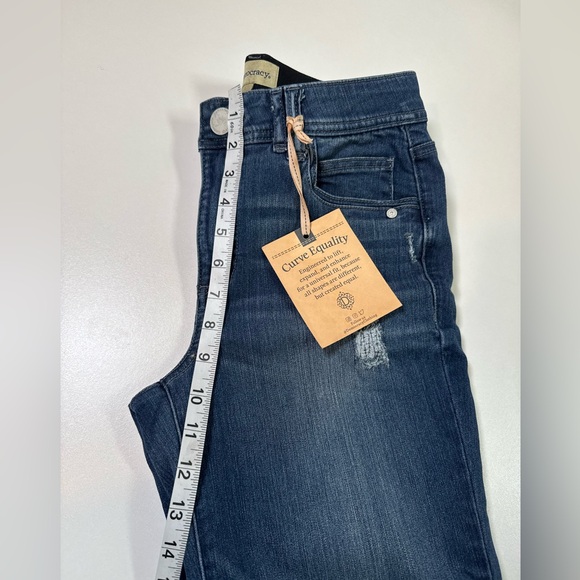 Democracy "Ab"solution High Rise Slim Straight Jeans - Size 6 - NWT - Picture 3 of 10